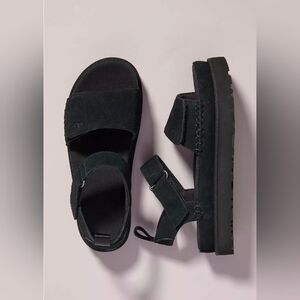 UGG Goldenstar Platform Sandal Black Size 7